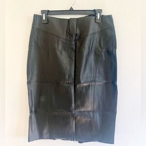 Express Black Faux Leather Pencil Skirt